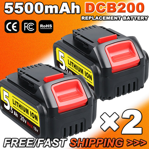 5ah for dewalt 20v - 2×5.5ah,